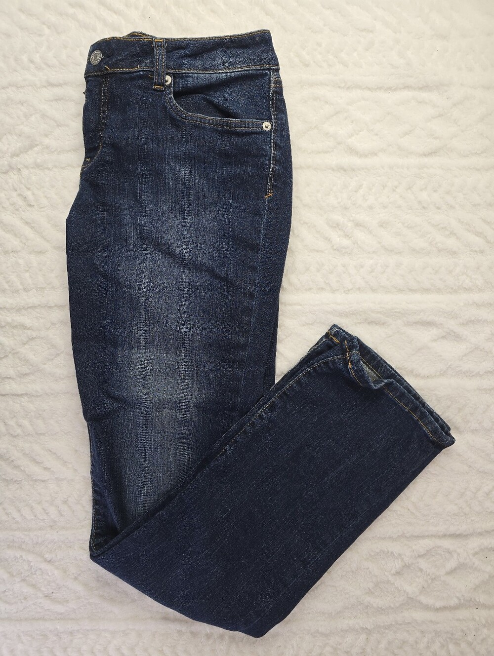 Tommy Hilfiger Straight Jeans Blue Dark Wash Mid Rise Classic Denim 6 Regular